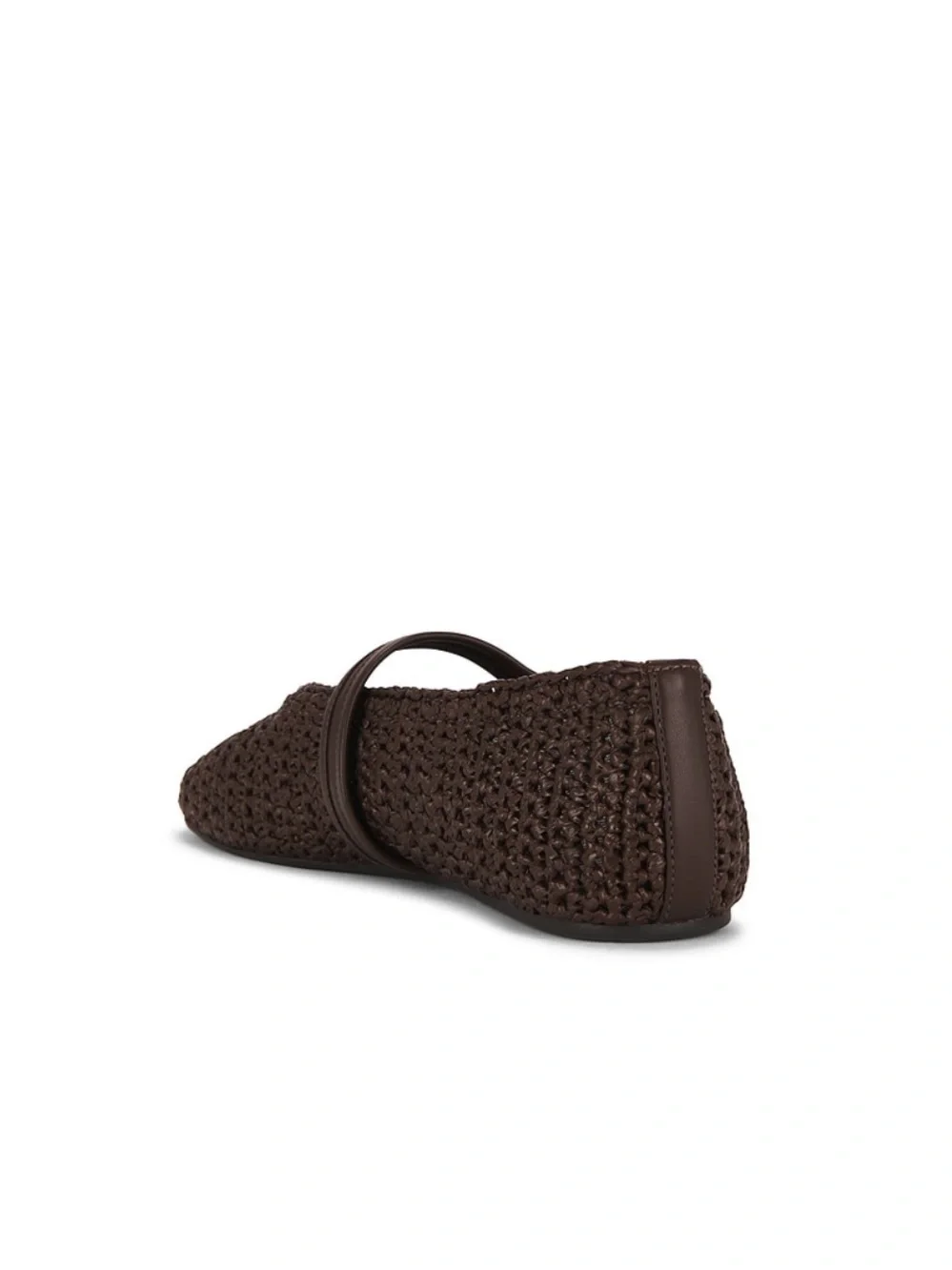 COACH Sculpted C Soft Mary Jane in Maple Raffia Brown Ballet Flats